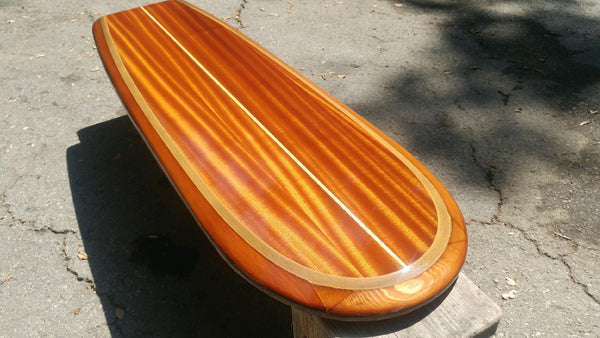 4'3" wooden surfboard coffee table wood surfboard wall art home décor