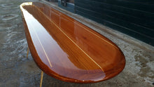8'3" the "Big Sur" old growth reclaimed certified California redwood, wall mount wooden surfboard