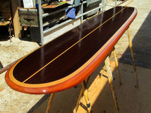 beautiful wooden surfboard