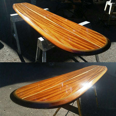 7'3" the "Santa Cruz"  bar table, wooden surfboards wall art home décor wall mount